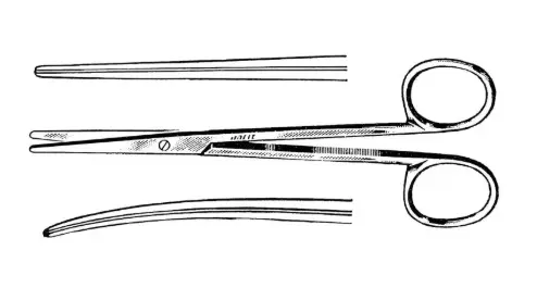 METZENBAUM (LAHEY) SCISSORS 5-5/8, CURVED, MATTE