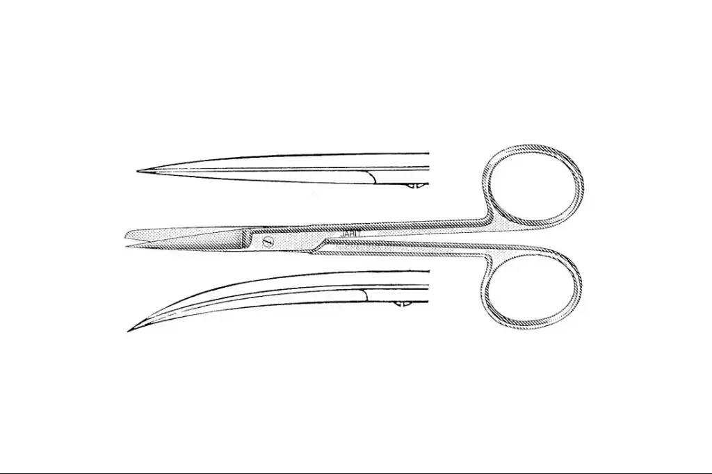PLASTIC SURGERY SCISSORS 4-7/8, CVD, SHARP-SHARP