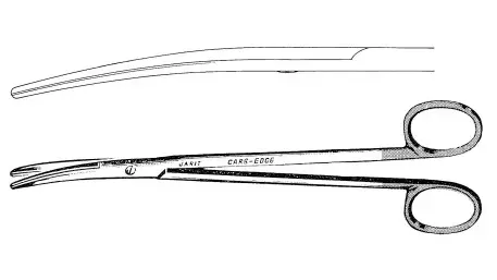 METZENBAUM-NELSON SCISSORS,10-1/4,CARB-EDGE,CURVED