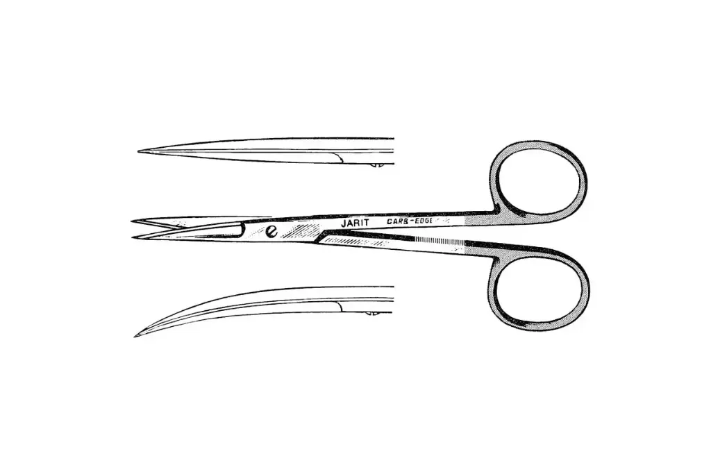 IRIS SCISSORS, 4-5/8, SUPERCUT, CURVED