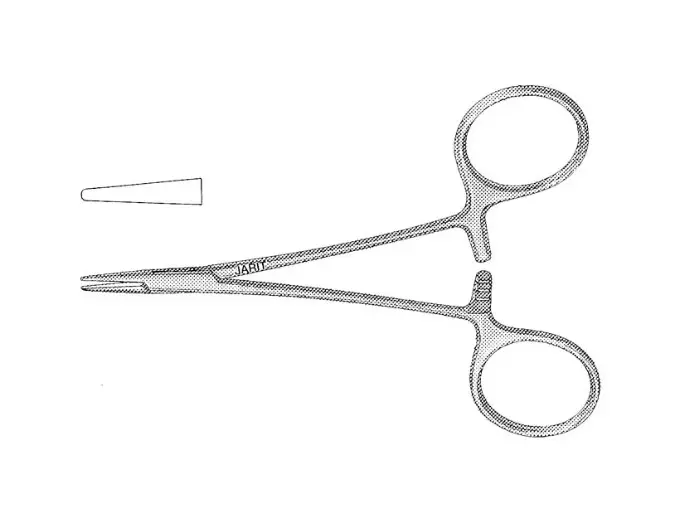 WEBSTER NEEDLE HOLDER 4-5/8 CARB-BITE, SERRATED