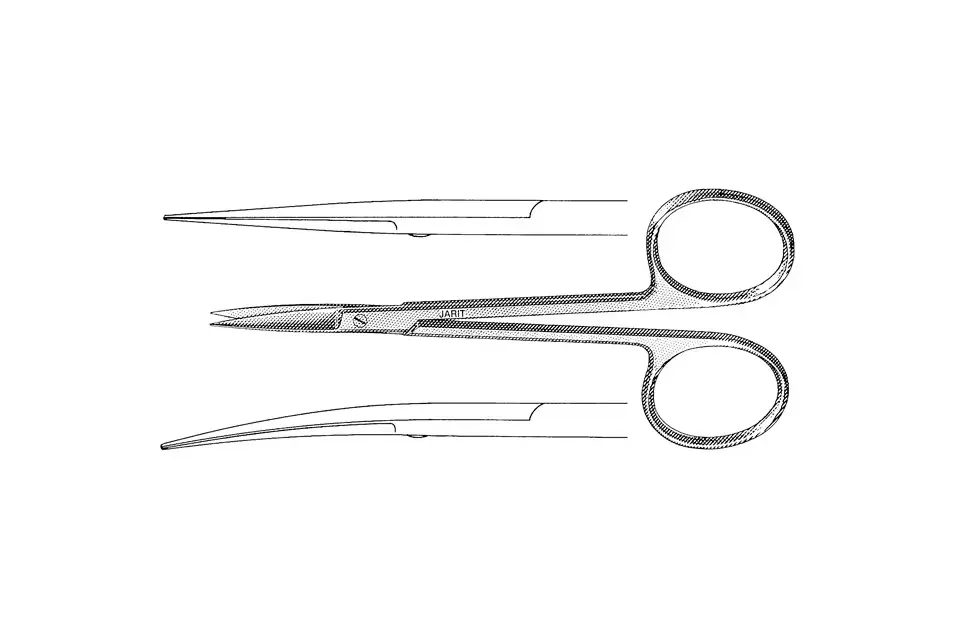 IRIS SCISSORS 4-1/2, CURVED, MATTE FINISH