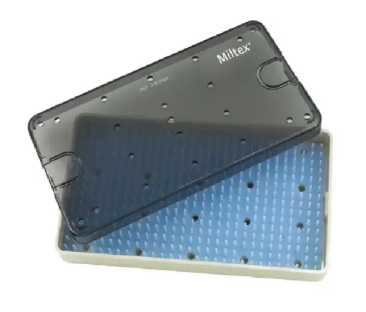 [3-200300 (INT)] TRAY - 4" X 8" SINGLE LAYER  WITH MAT AND LID