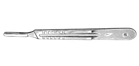 [110-176 (INT)] KNIFE HANDLE NO 4, 5-3/8, HOLDS BLADES 20-25