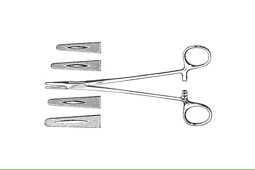 [120-135 (INT)] MAYO-HEGAR NEEDLE HOLDER, 6-1/4, GROOVED JAW
