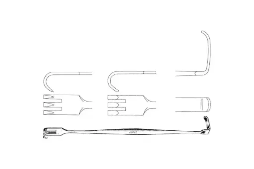 [189-110 (INT)] SENN RETRACTOR 6-1/4, DOUBLE-ENDED, SHARP, MATTE