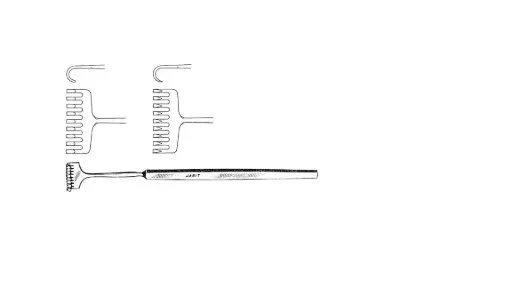 [410-225 (INT)] MILLER RETRACTOR, 5-1/4, 9 PRONGS,16MM WIDE, BLUNT