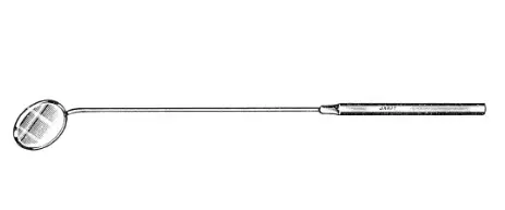 [460-107 (INT)] LARYNGEAL MIRROR, W/THREADED HANDLE,NO.6: 26MM DIA